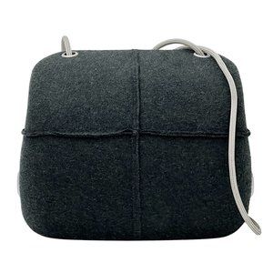 CHANEL Bag Hip Women's Shoulder Wool Grey